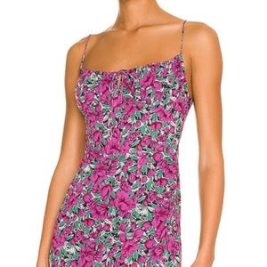 Revolve Claudia Cami Midi Dress MORE TO COME, Size M Pink Floral